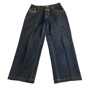 Johnny Handsome Jeans Men 32x29 Baggy Wide Leg Hip Hop Lime Green TAILORED